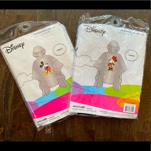 Disney . 2 Youth Ponchos . Mickey and Minnie